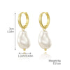Jewelry Imitation Pearl Geometric Insects Peach Heart Electroplated Pendant Ear Buckle For Women