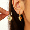 Jewelry Imitation Pearl Geometric Insects Peach Heart Electroplated Pendant Ear Buckle For Women