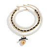 Jewelry Imitation Pearl Necklace Baroque Style Stacking Heart Shape Bow Tie Geometric
