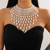 Jewelry Imitation Pearl Retro Multi Layer Tassel Beaded Handmade Elegant Women's Necklace