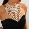 Jewelry Imitation Pearl Retro Multi Layer Tassel Beaded Handmade Elegant Women's Necklace