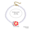 Jewelry Imitation Pearls Geometric Electroplating Necklace For Women