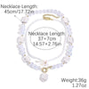 Jewelry Imitation Pearls Geometric Electroplating Necklace For Women
