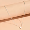 Jewelry Ins Cold Style Simple Allmatch Necklace Copper Peach Heart Simple Clavicle Necklace