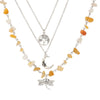 Jewelry Iron Alloy Constellation Retro Moon Zircon Necklace Electroplating Minimalist Style