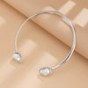 Jewelry Iron Alloy Imitation Pearl Geometric U Shape Baroque Style Collar Jewelry For Women