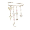 Jewelry Iron Alloy Imitation Pearls Acrylic Imitation Crystal Star Shaped Heartshaped Electroplated Minimalist Women's Pendant Brooch