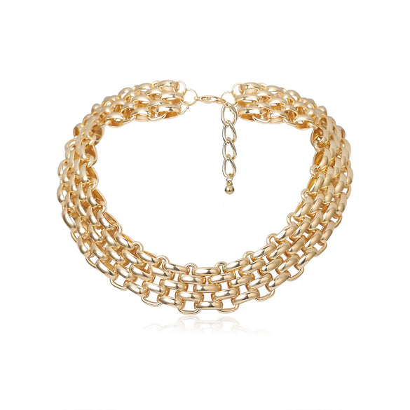 Jewelry Iron Alloy Wave Pattern Electroplating Simple Style Women's Necklace