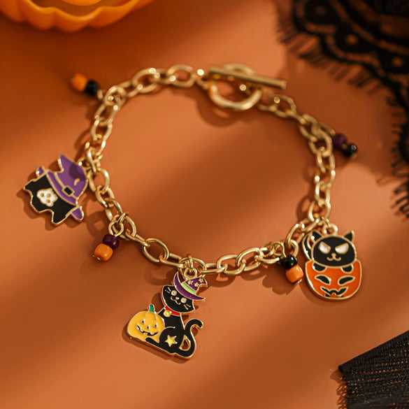 Jewelry Iron Chain Alloy Geometric Ghost Skull Pumpkin Electroplated Women's Necklace