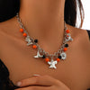 Jewelry Iron Chain Alloy Geometric Ghost Skull Pumpkin Electroplated Women's Necklace