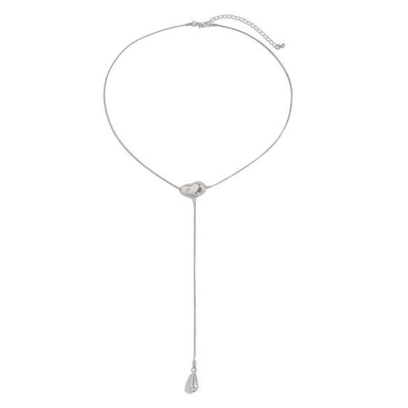 Jewelry Iron Chain Alloy Pendant Geometric Square Snake Style Electroplated Clavicle Chain