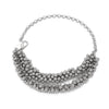 Jewelry Iron Clavicle Chain Necklace Geometric Personality Electroplated Round Bead Hanging Ball Design