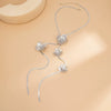 Jewelry Iron Flower Pendant Long Clavicle Chain Necklace With Electroplating And Versatile Style