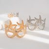 Jewelry Iron Geometric Style Irregular Starfish Opening Bracelet Electroplated