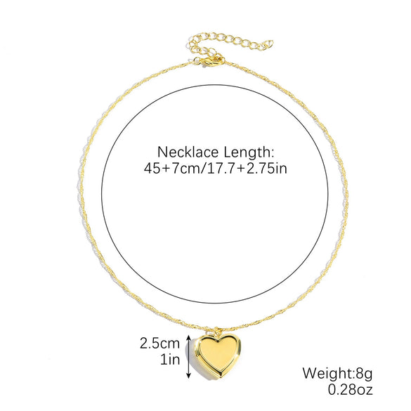 Jewelry Iron Hollow Heartshaped Pendant Necklace With Electroplating