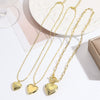 Jewelry Iron Hollow Heartshaped Pendant Necklace With Electroplating