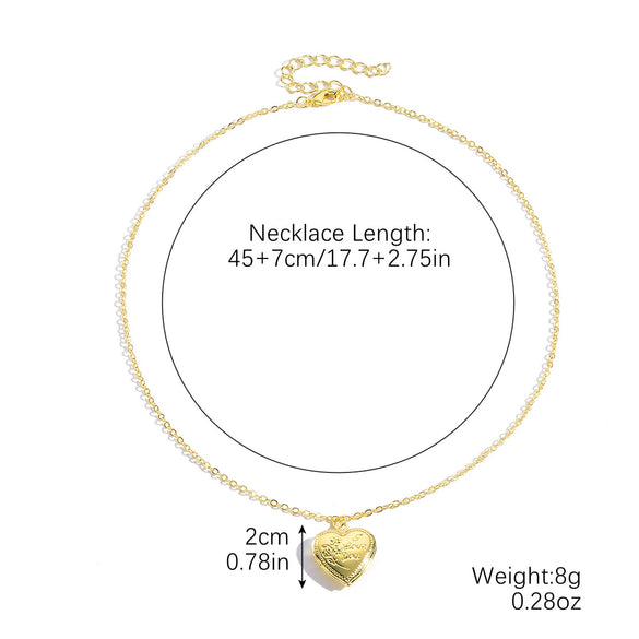 Jewelry Iron Hollow Heartshaped Pendant Necklace With Electroplating