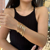 Jewelry Iron Love Flower Geometric Bracelet For Women