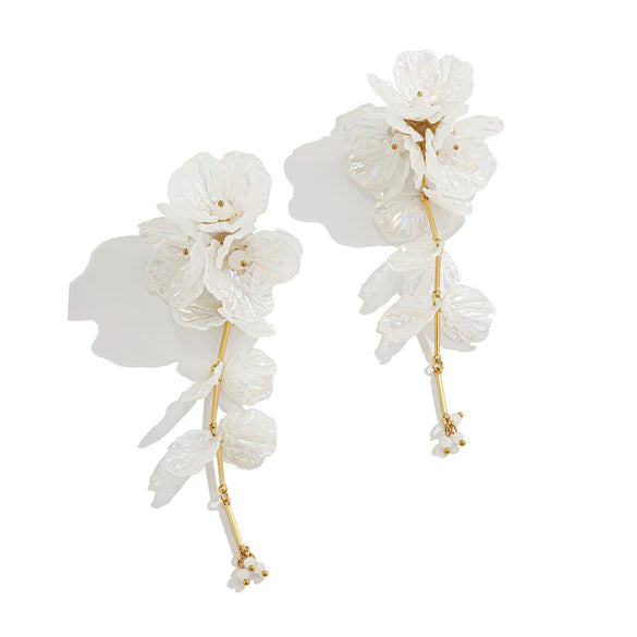 Jewelry Iron Plastic Flower Clavicle Chain Simple Style Electroplating