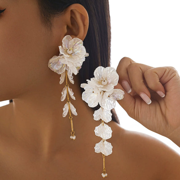 Jewelry Iron Plastic Flower Clavicle Chain Simple Style Electroplating