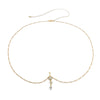 Jewelry Iron Rhinestone Body Chain For Women Electroplated