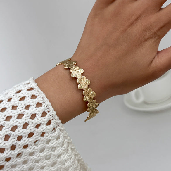 Jewelry Iron Starfish Shell Open Bracelet Electroplating