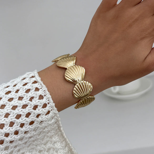 Jewelry Iron Starfish Shell Open Bracelet Electroplating