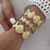 Jewelry Iron Starfish Shell Open Bracelet Electroplating