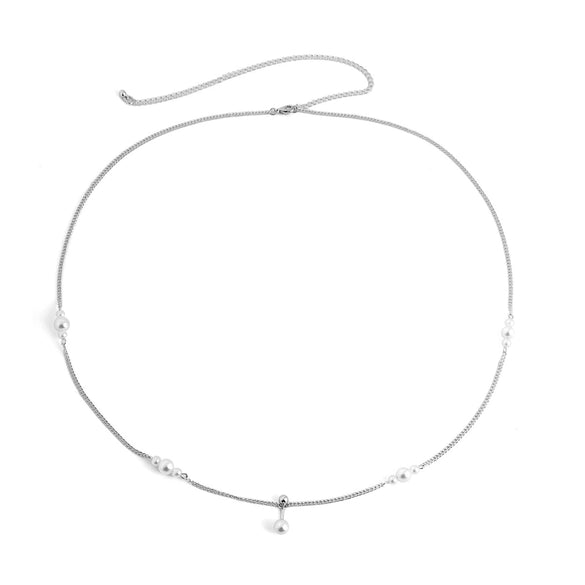 Jewelry Iron Titanium Steel Electroplating Imitation Pearl Tassel Body Chain For Women