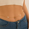 Jewelry Iron Titanium Steel Electroplating Imitation Pearl Tassel Body Chain For Women