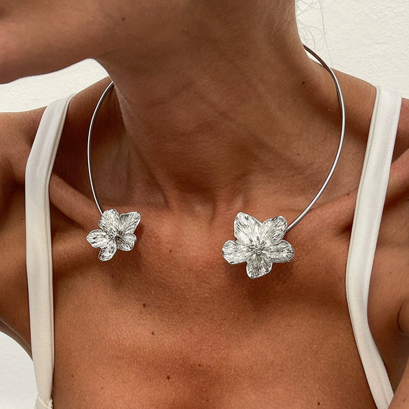 Jewelry Ironalloy Bohemian Starfish Flower Clavicle Necklace