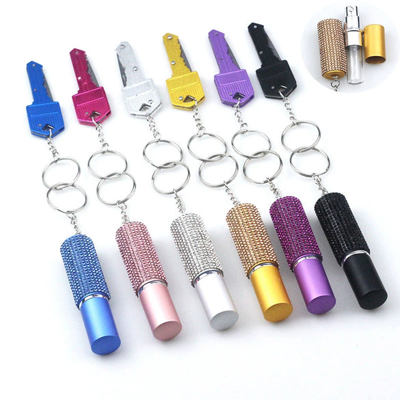 Jewelry Key Knife Keychain Perfume Spray Bag Pendant Alloy Set