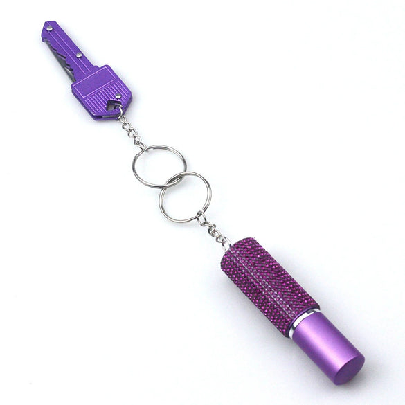 Jewelry Key Knife Keychain Perfume Spray Bag Pendant Alloy Set