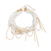 Jewelry Light Luxury Alloy And Imitation Pearl Multilayer Tassel Necklace With Geometric Pattern And Electroplating