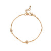 Jewelry Light Luxury Style Heart Shape Copper Plastic Gold Plated Adjustable Bracelet