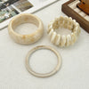 Jewelry Literary Retro Stacked Specialshaped Elastic Bracelets For Women Handmade Resin Geometric