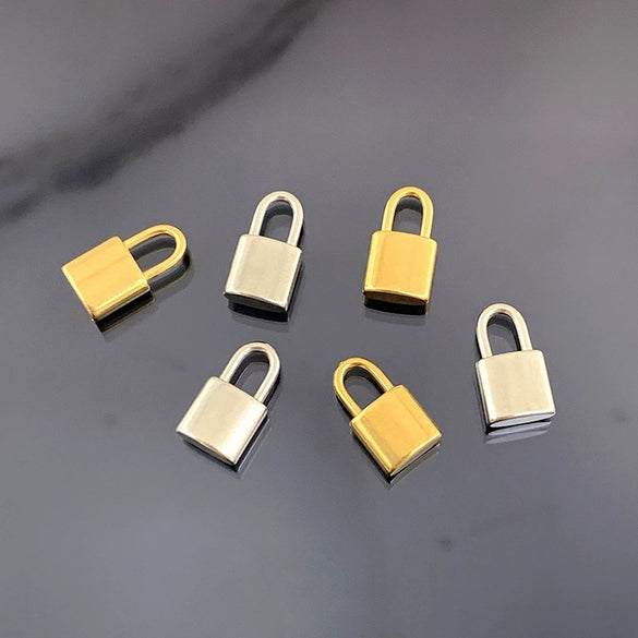 Jewelry Lock Pendant Stainless Steel Vacuum Colorpreserving 18K Gold Plated Diy Jewelry Accessories