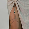 Jewelry Lolita Lace Sexy Leg Ring Body Chain Thigh Chain With Wave Pattern Elastic Band Claw Chain Alloy Inlaid Artificial Gemstones And Semiprecious Stones For Women