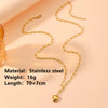Jewelry Love Water Drops Bell Pattern Titanium Steel Box Chain Bracelet