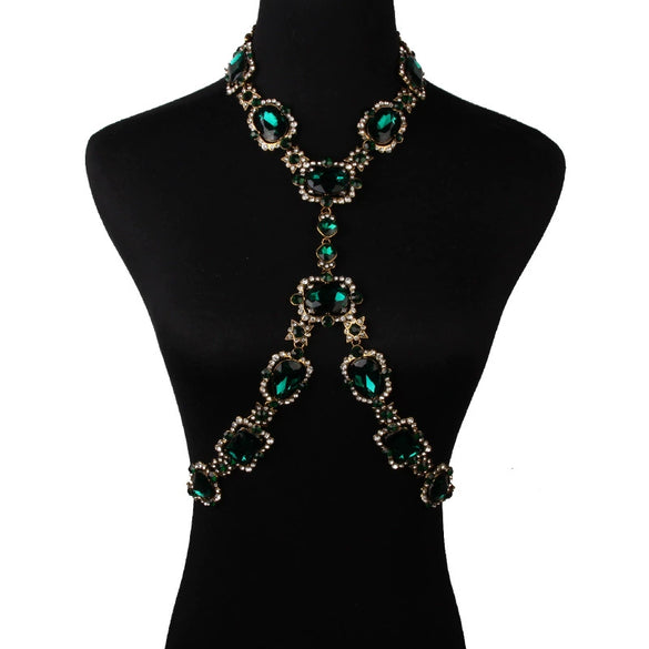 Jewelry Luxury Diamond Alloy Water Wave Chain Geometric Women's Long Necklace