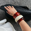 Jewelry Maillard Style Acrylic Oval Resin Splicing Handmade Exaggerated Geometric Bracelet