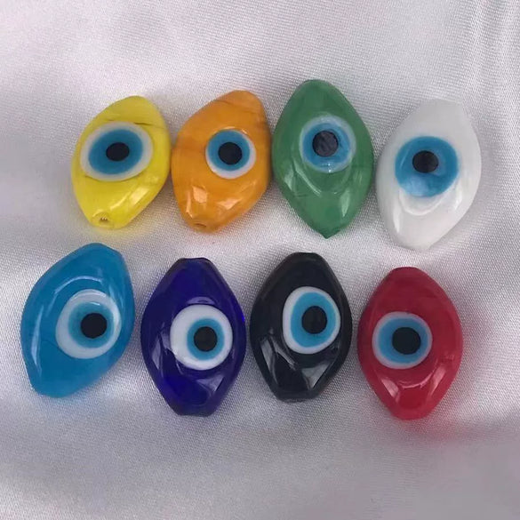 Jewelry Making Accessories Glass Glazed Colorful Turkish Eye Pattern Necklace Bracelet