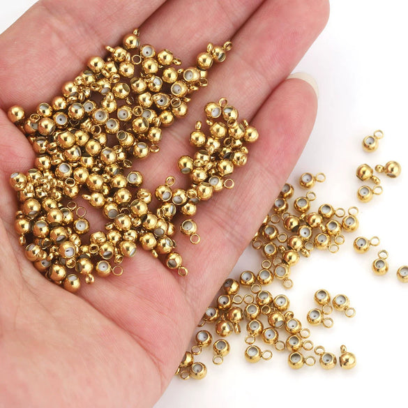 Jewelry Making Stainless Steel Plug Bead Connector With Fish Pattern And Electroplating Process Flat Bead Jewelry Accessories