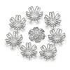 Jewelry Making Stainless Steel Six Petal Bead Cap Gasket With Totem Pattern And Vacuum Plating