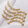 Jewelry Making Supplies Stainless Steel Bohemian Multistrand Porous Curved Connector 18K Electroplated