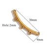Jewelry Making Supplies Stainless Steel Bohemian Multistrand Porous Curved Connector 18K Electroplated