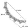 Jewelry Making Supplies Stainless Steel Bohemian Multistrand Porous Curved Connector 18K Electroplated