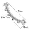 Jewelry Making Supplies Stainless Steel Bohemian Multistrand Porous Curved Connector 18K Electroplated