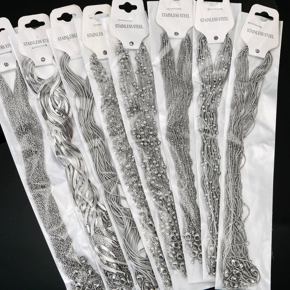 Jewelry Making Supplies Stainless Steel Snake Bone Chain With Round Snake Beads Electroplated Geometric Wave Design Unisex