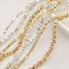 Jewelry Material Black Gallstone Beads Electroplated Geometric Triangle Broken Gold And Silver Beads For Bracelet